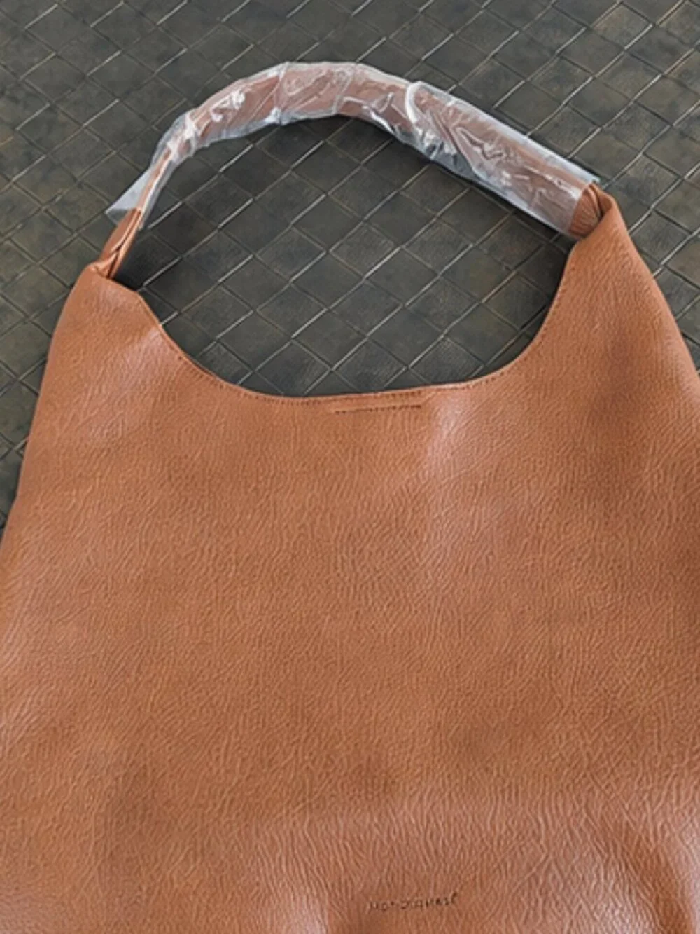 Montana West Cognac Pebbled Hobo | Slouchy Shoulder Minimalist Everyday Bag